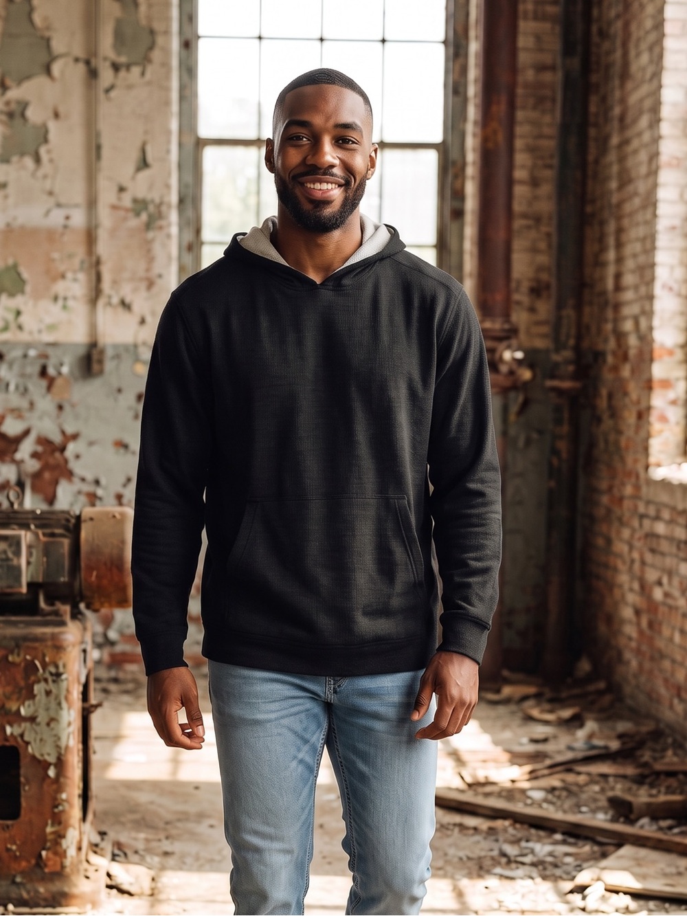 All in Motion Black and Gray Hoodie